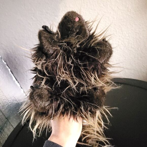 Folkmanis Brown Porcupine Hand Puppet Plush Toy Educational Play - Picture 6 of 9